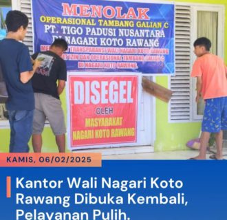 Kantor Wali Nagari Koto Rawang Kembali Beroperasi: Dialog Terbuka dan Pengamanan Maksimal Atasi Protes Pertambangan