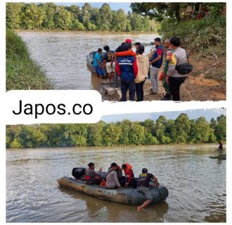 Reni Tenggelam Sungai Pawan Ketapang Belum Ditemukan, Tim Polsek Sandai Lakukan Pencarian