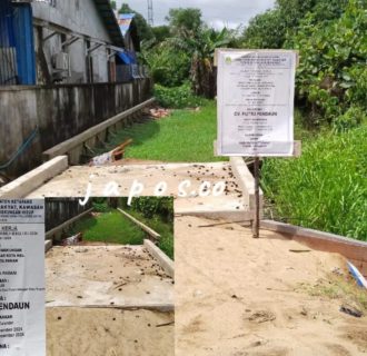 Pekerjaan Barau Timbun Gg. Kualan Sukaharja, Kecamatan Delta Pawan Milik PerkimLH, Fisik Timbunan Tak Jelas
