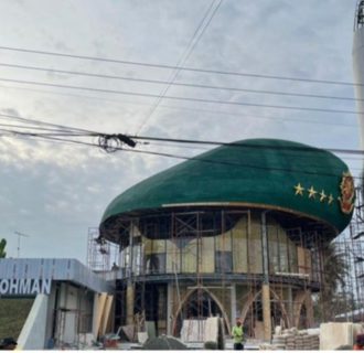 Panglima TNI Bangun Masjid Berbentuk Baret di Pangandaran