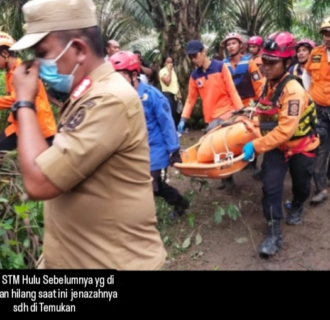 Selama Lima Hari Pencarian oleh Tim BPBD, Jenazah Sang Kades Sudah Ditemukan di dalam Sungai