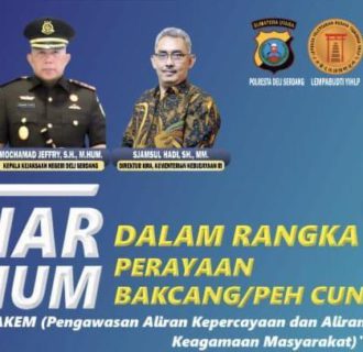 Kejari Deli Serdang Bersinergi dengan Pemkab dan Lembaga Perestarian Budaya Tionghoa, Gelar Seminar Umum Pakem
