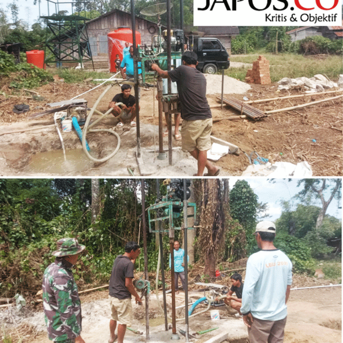 Kodim 0207/Simalungun Percepat Program KASAD TNI AD Manunggal Air Bersih di Dolog Masagal